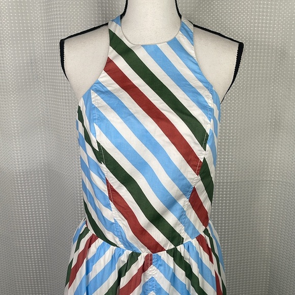 Anthropologie Maeve Halter Midi Sundress Dress Lined Cotton Vacation NWT Sz M - Picture 7 of 14